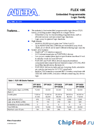 Datasheet FLEX10KE manufacturer Altera